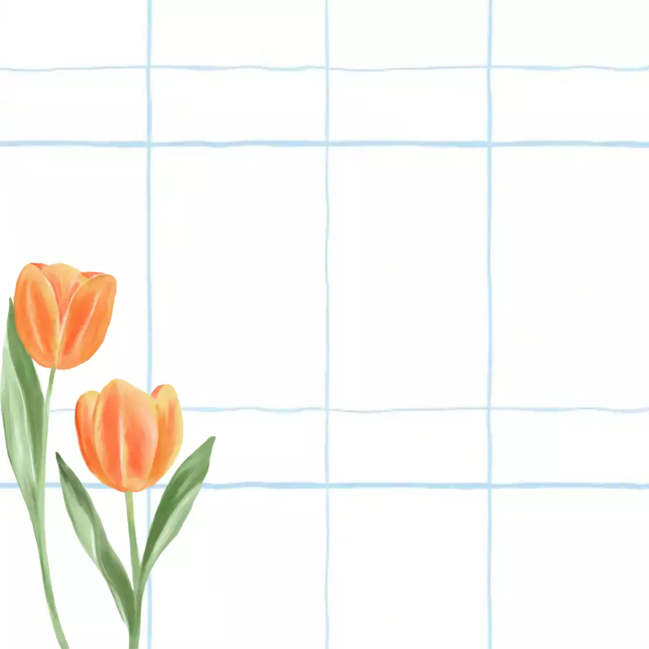 Desain alat tulis motif bunga tulip