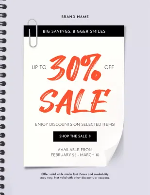 Orange Bold Sales Promotion Poster