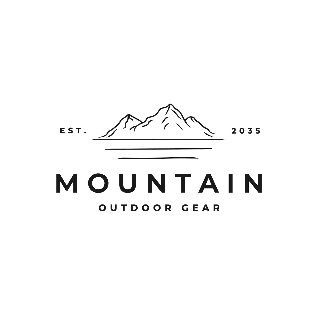 black minimal outdoor adventure for brand identity