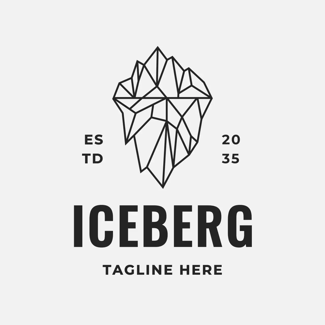 Black Rustic Outdoor Mountain for Brand Identity