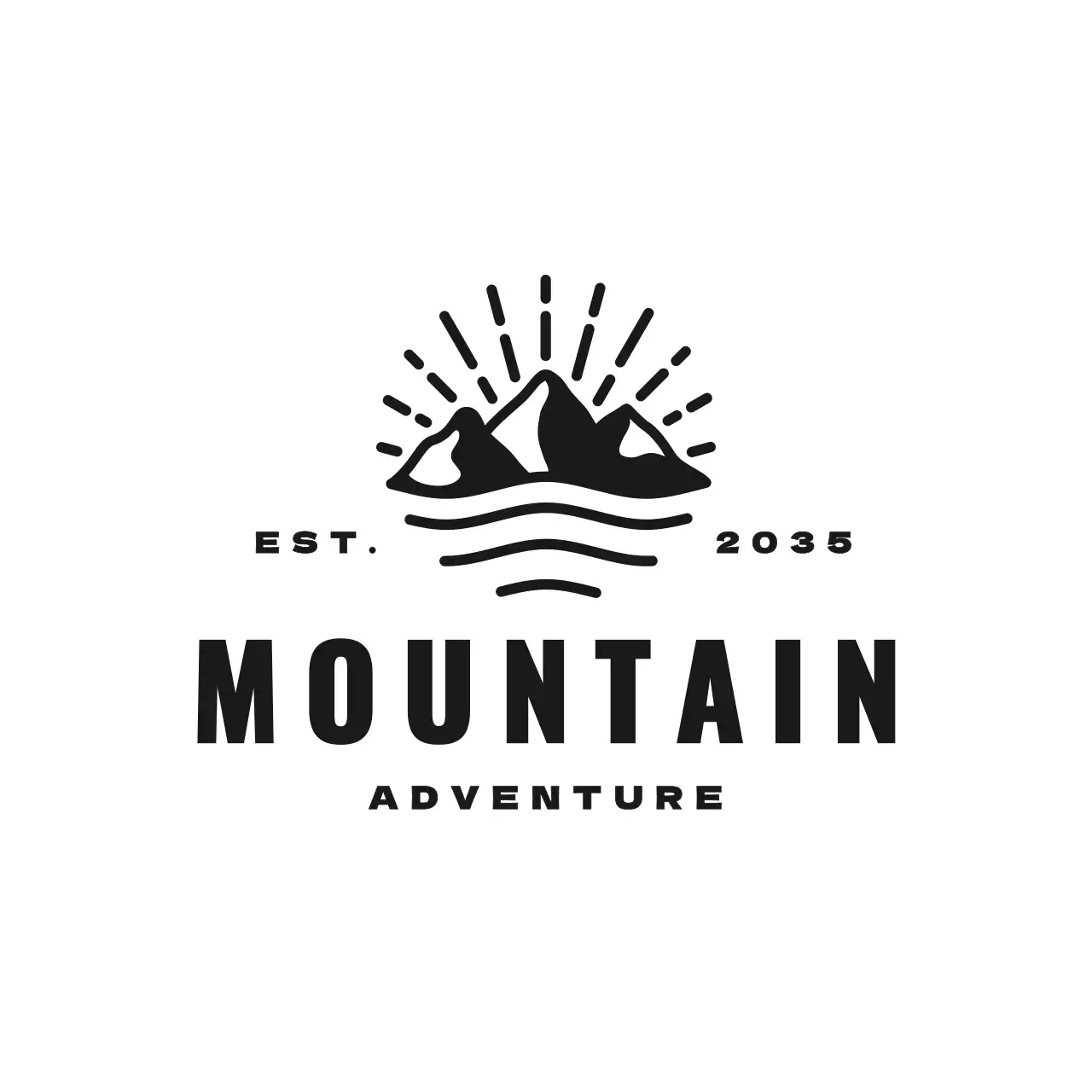 black minimalist adventure for brand identity