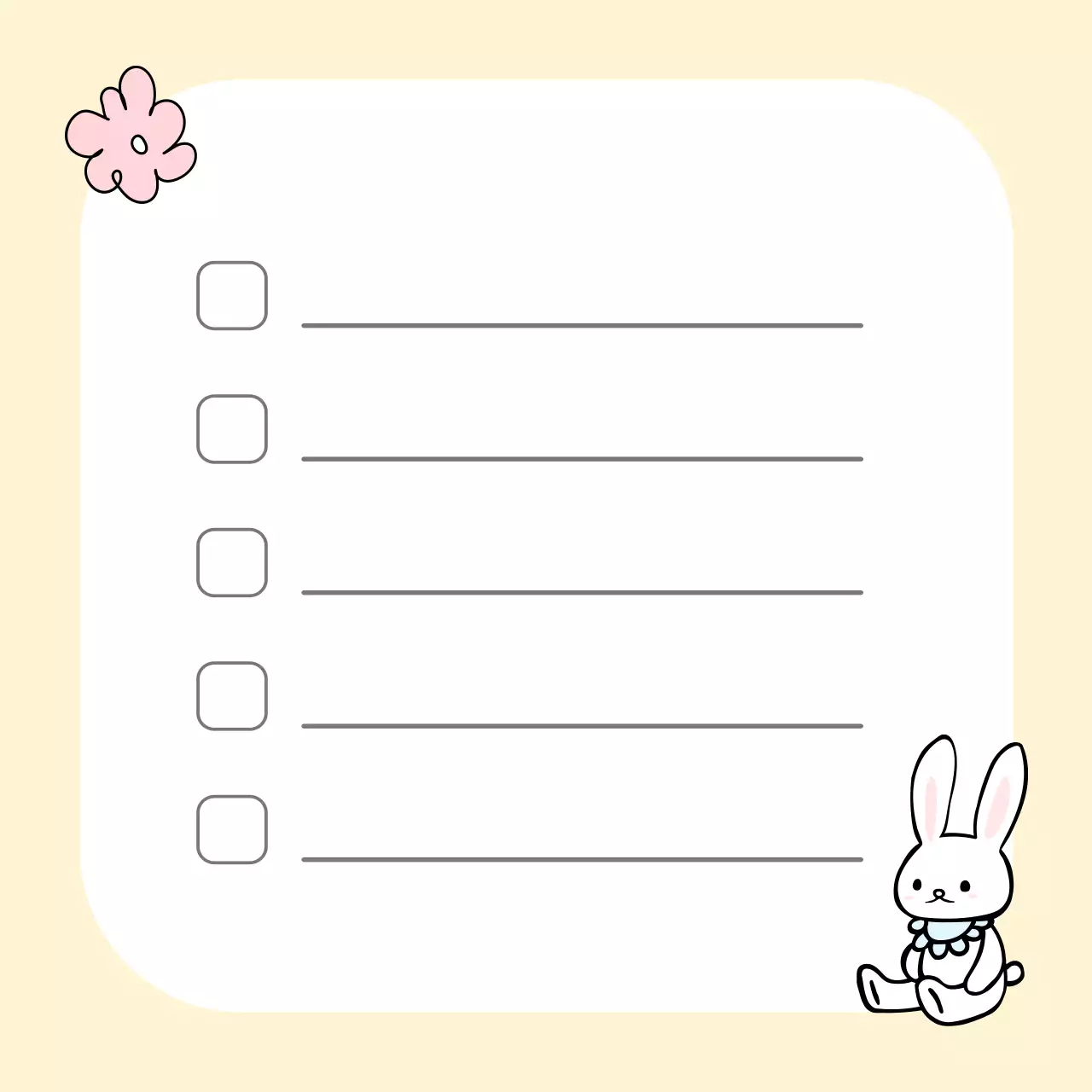 베이지 아기자기한 할일 정리