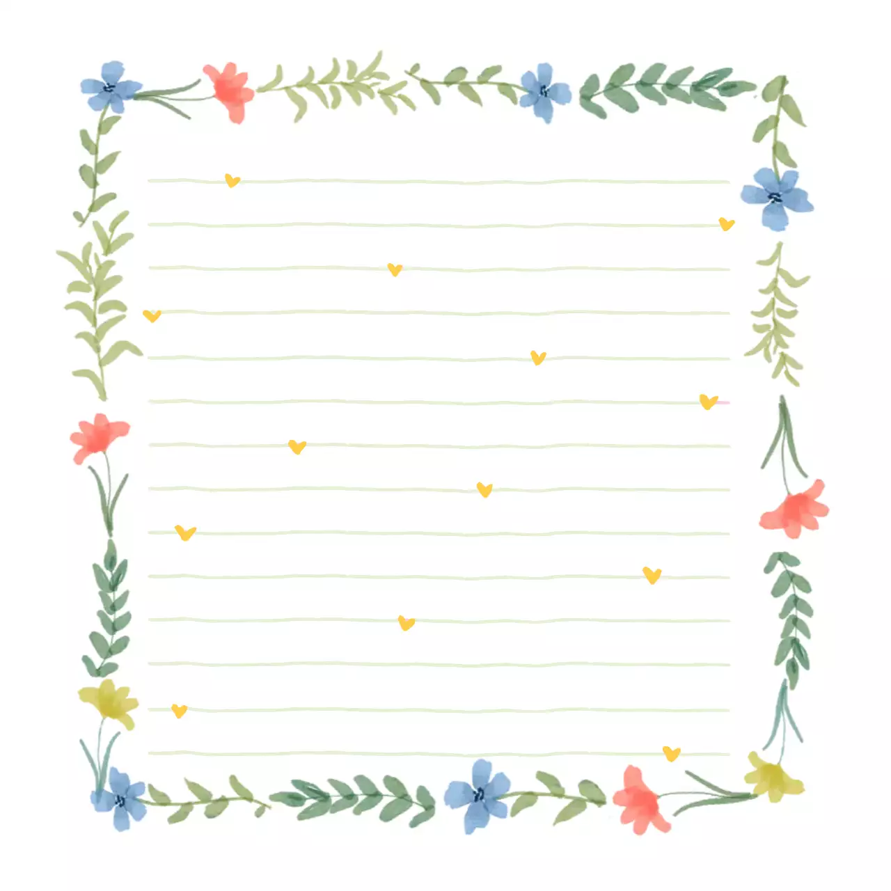 초록 심플 프레임