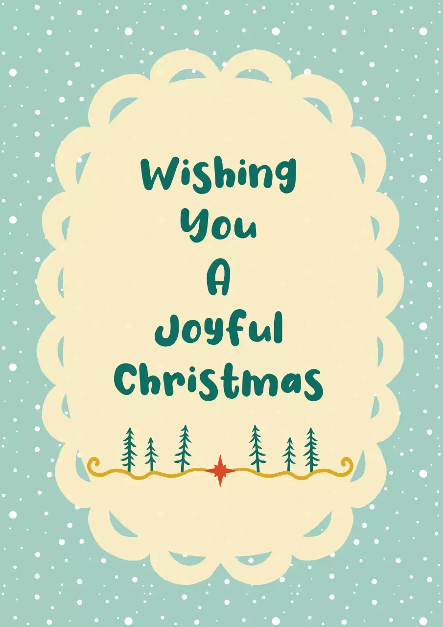 Mint rustic Christmas greetings