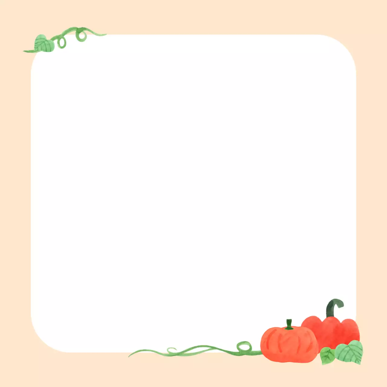 베이지 아기자기한 가을 감성 빈티지 수채화