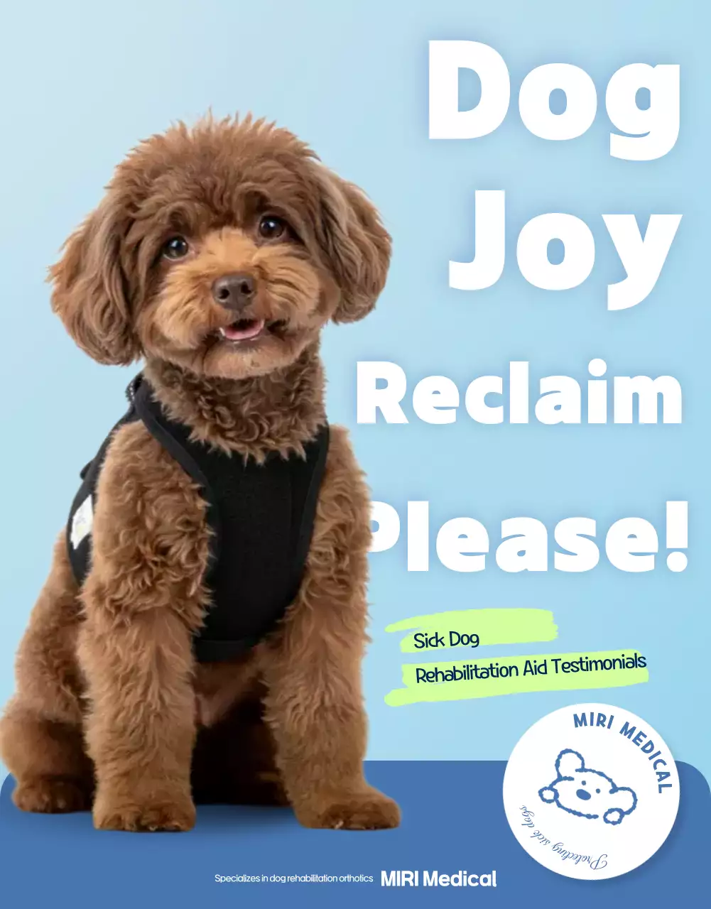 Sky Blue Simple Pet Advertisement