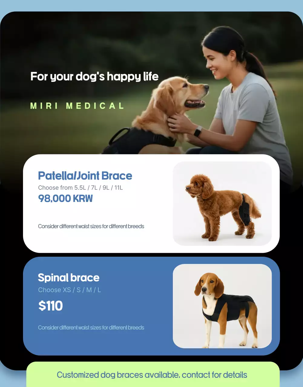 Sky Blue Simple Pet Advertisement