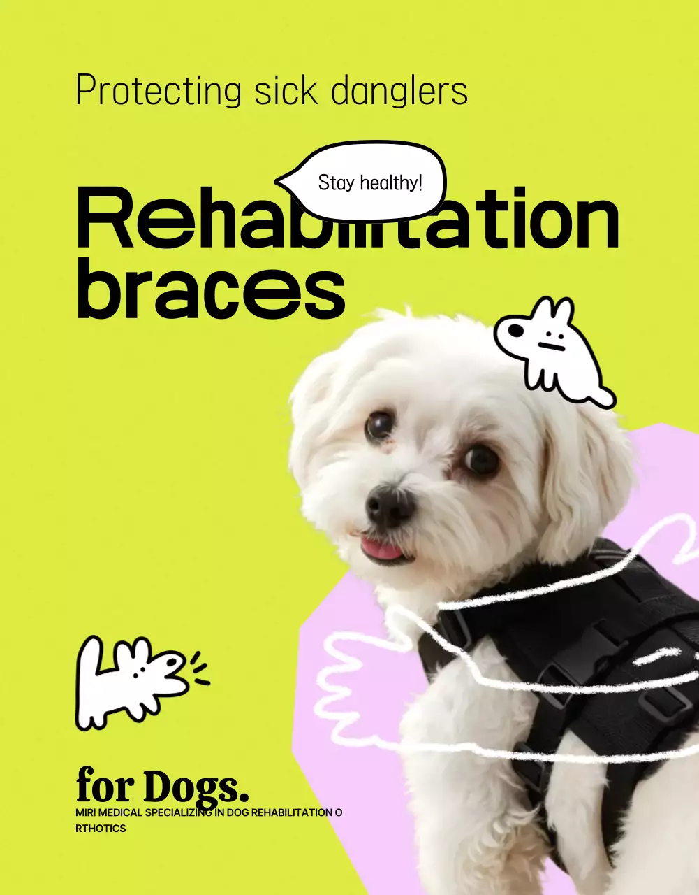 Green, cute pet health