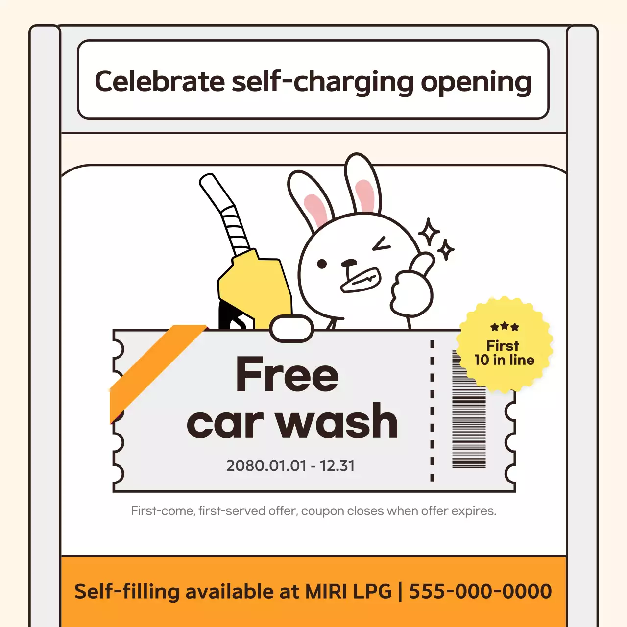 Orange cute car commercial