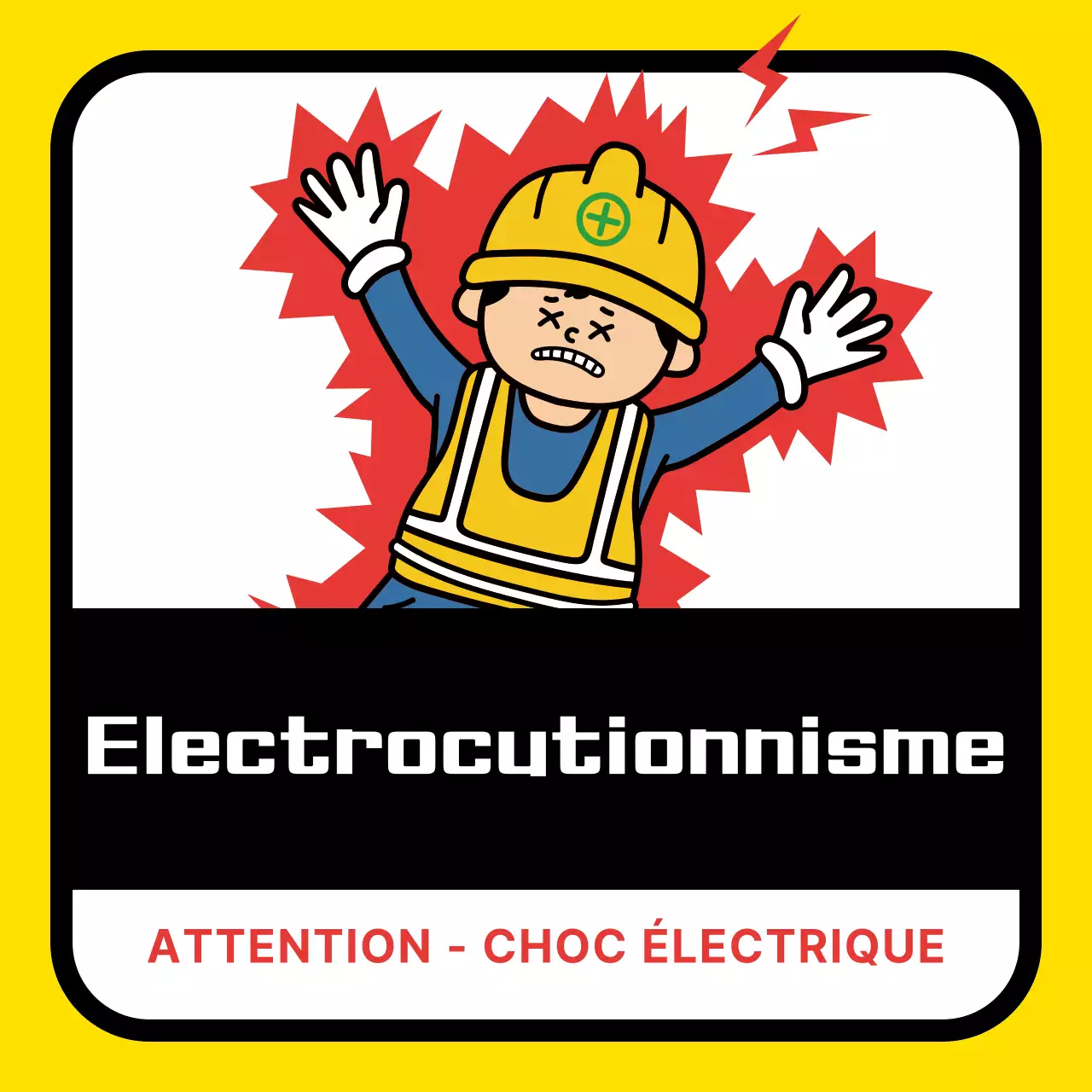 Avertissement de sécurité simple jaune