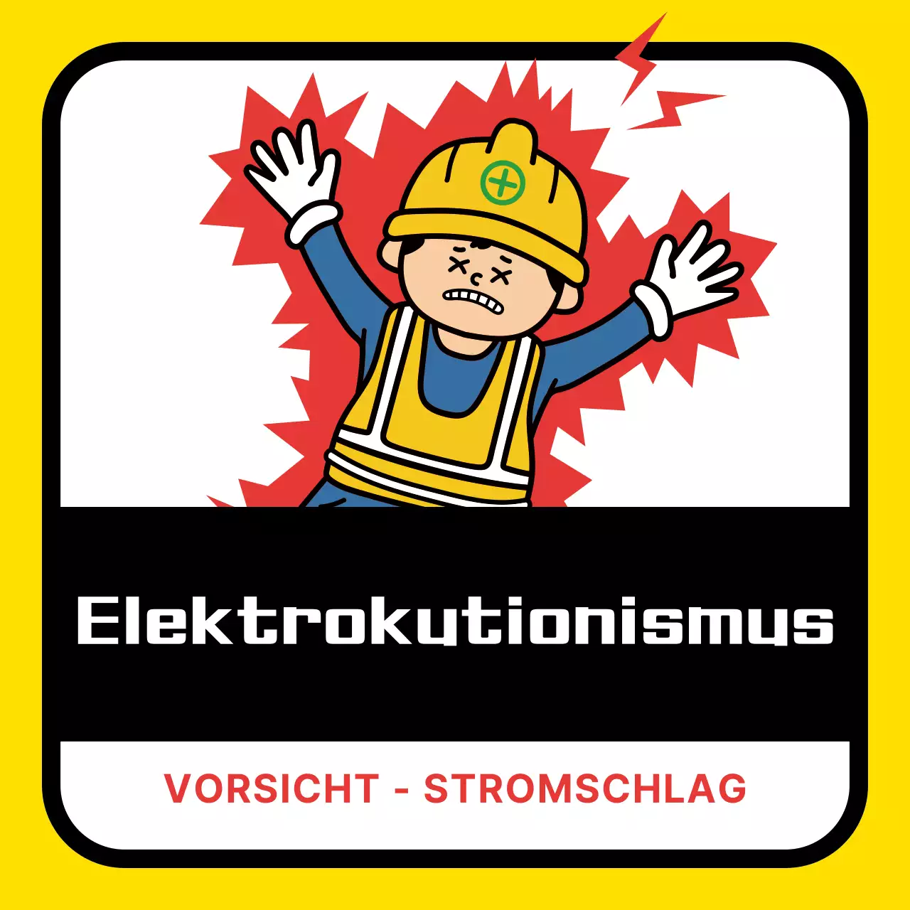 Gelbe einfache Sicherheitswarnung