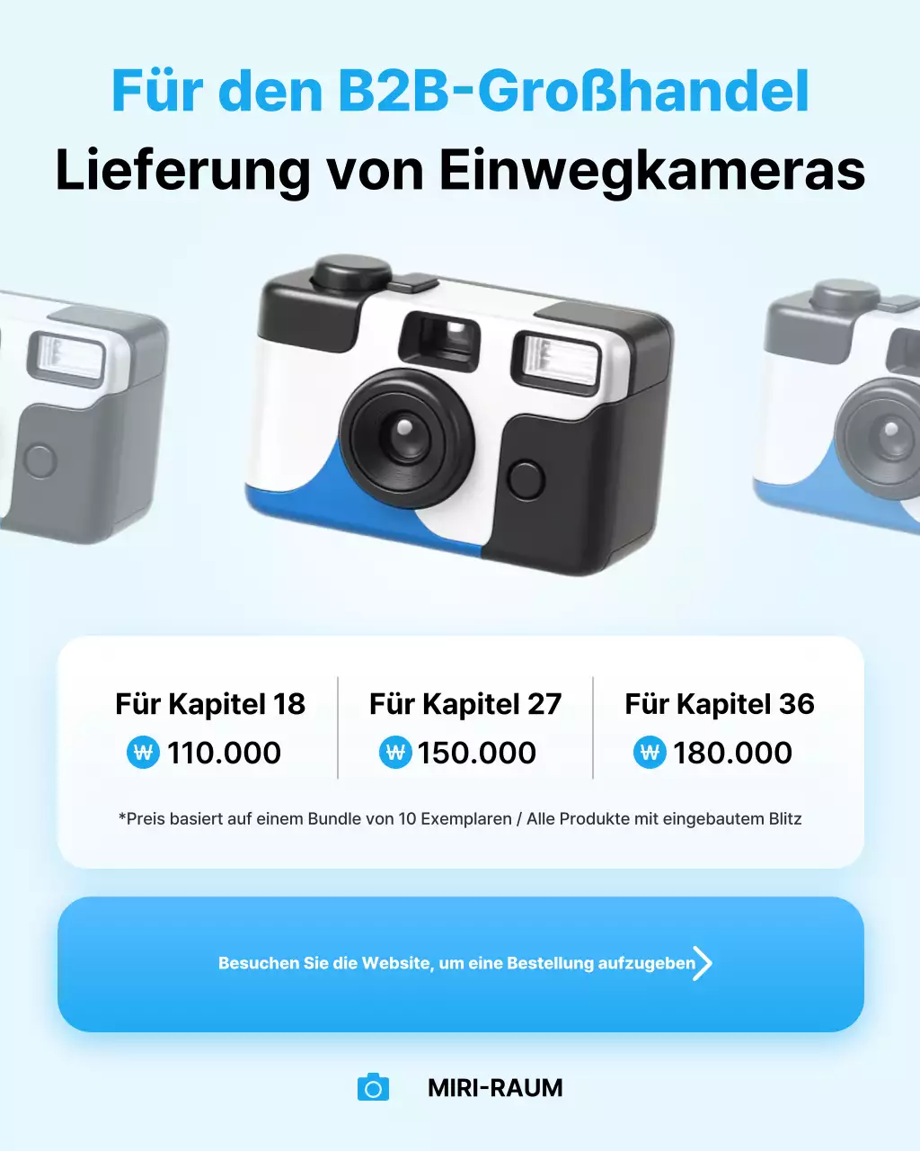 Sky Blue Modern Camera Werbung