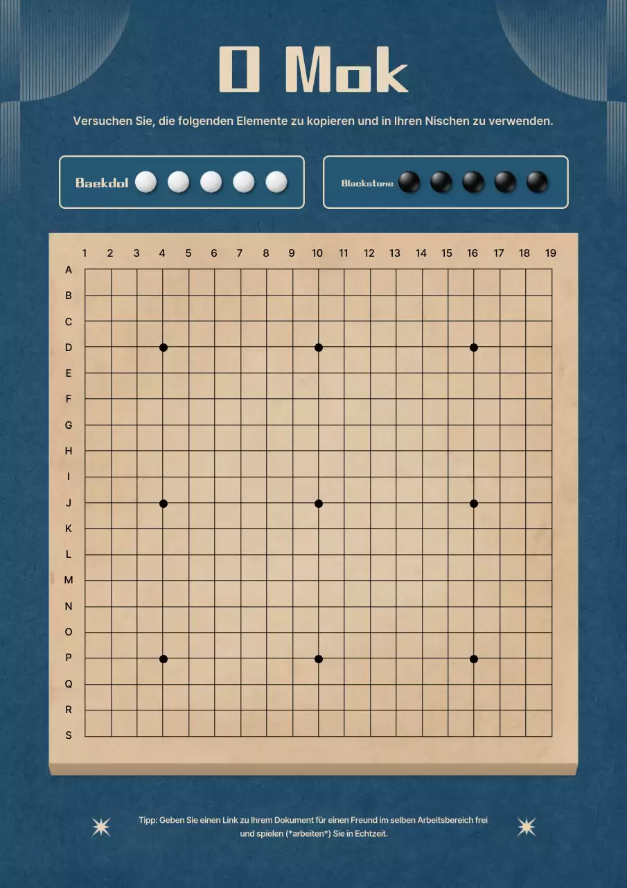 Leitfaden zum Brettspiel Blue Gomoku