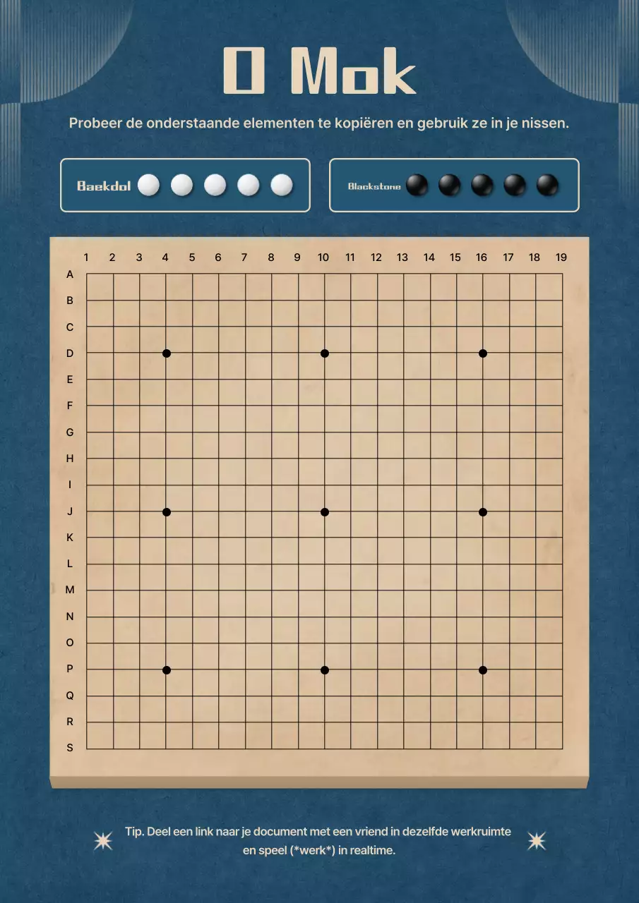 Handleiding voor het bordspel Blue Gomoku