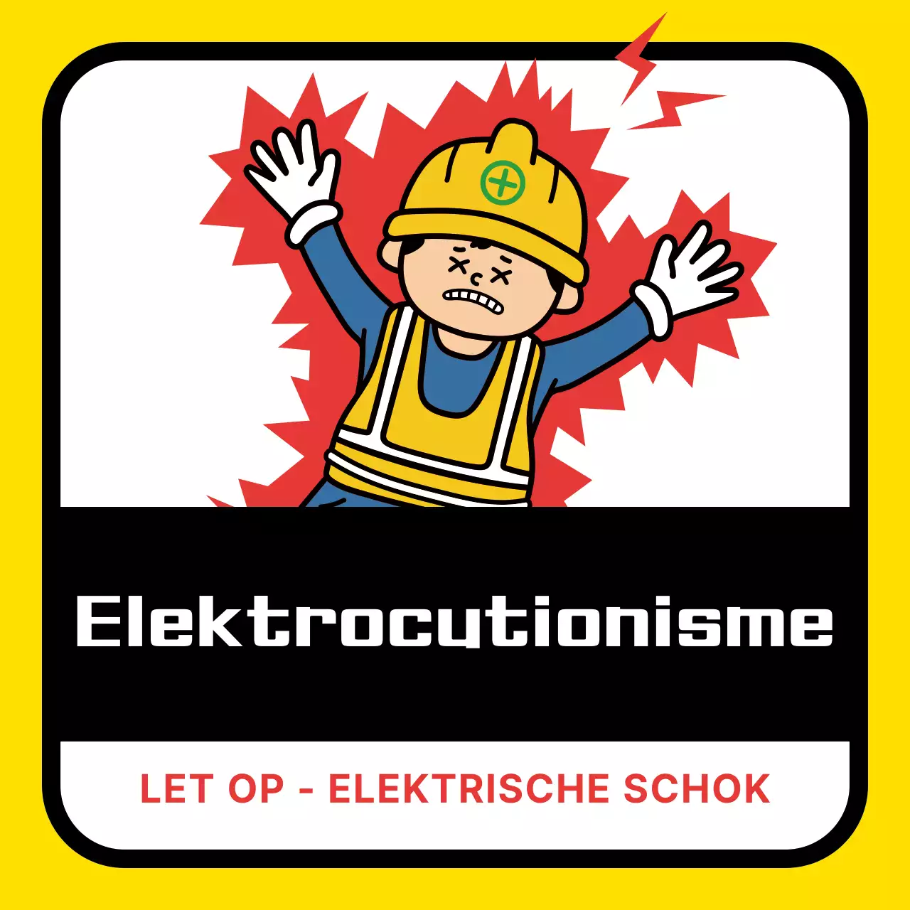 Gele eenvoudige veiligheidswaarschuwing