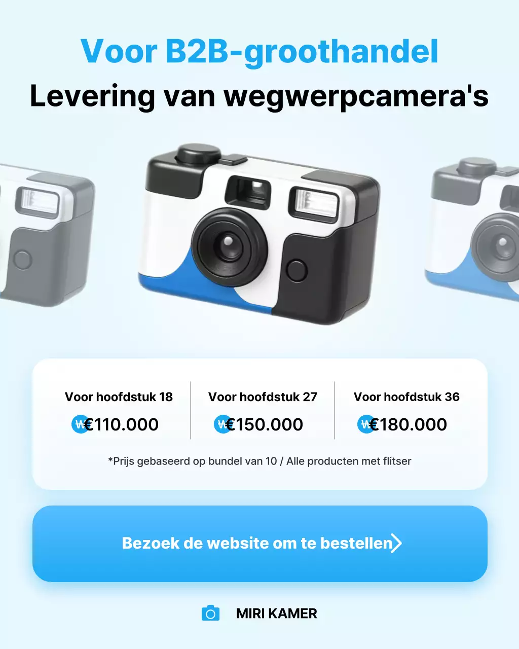 Sky Blue Modern Camera-advertentie