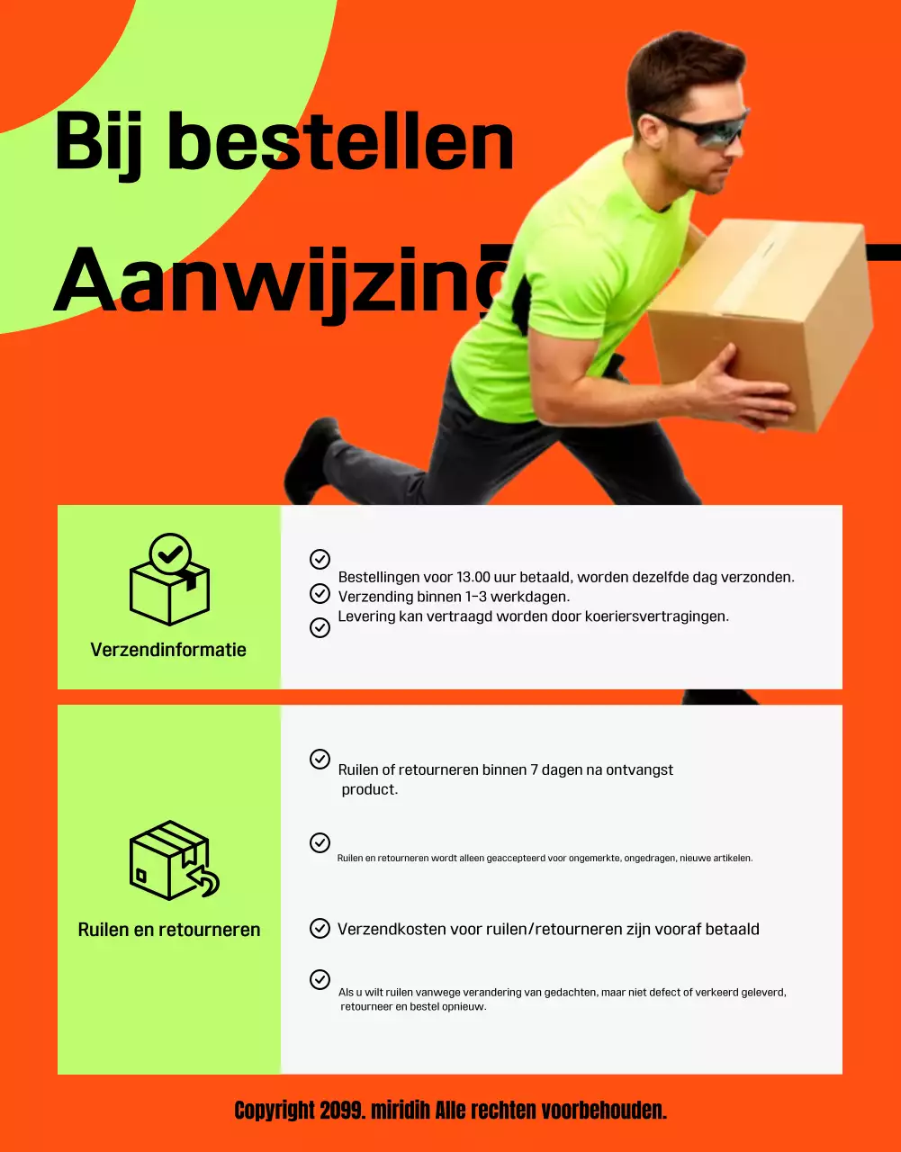Oranje moderne zomerreclame
