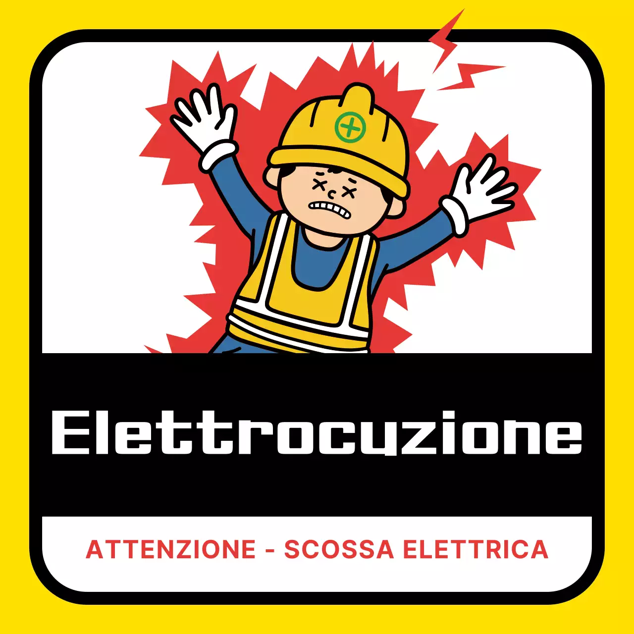 Semplice avvertenza di sicurezza gialla