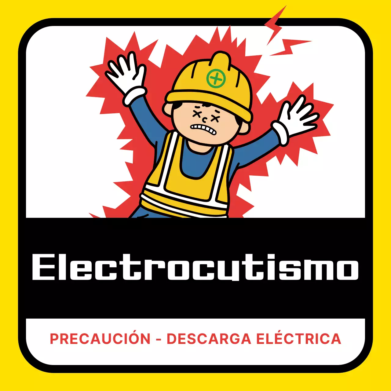 Precaución de seguridad simple amarilla