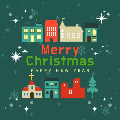 초록 심플 크리스마스 축제