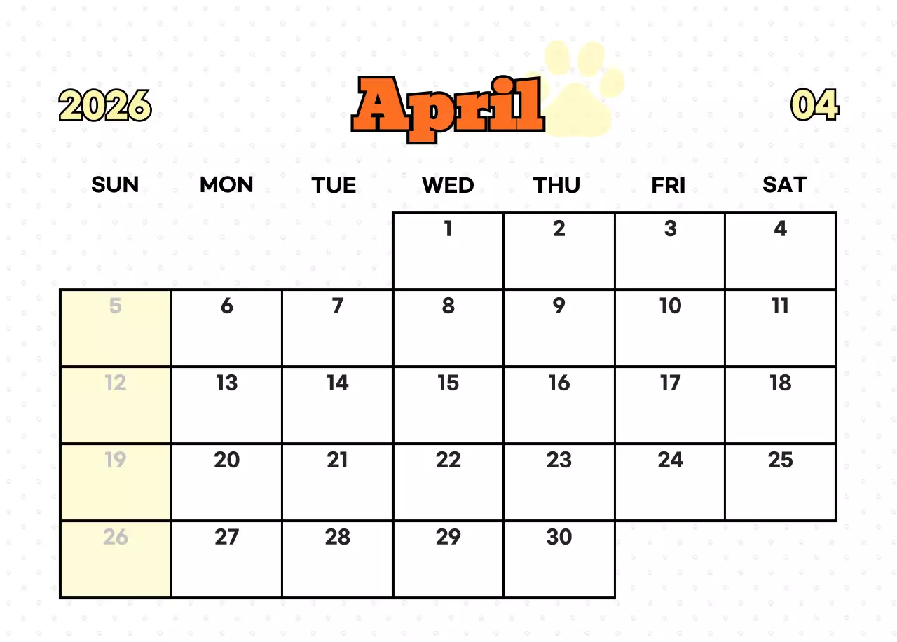 핑크 키치 고양이 캘린더