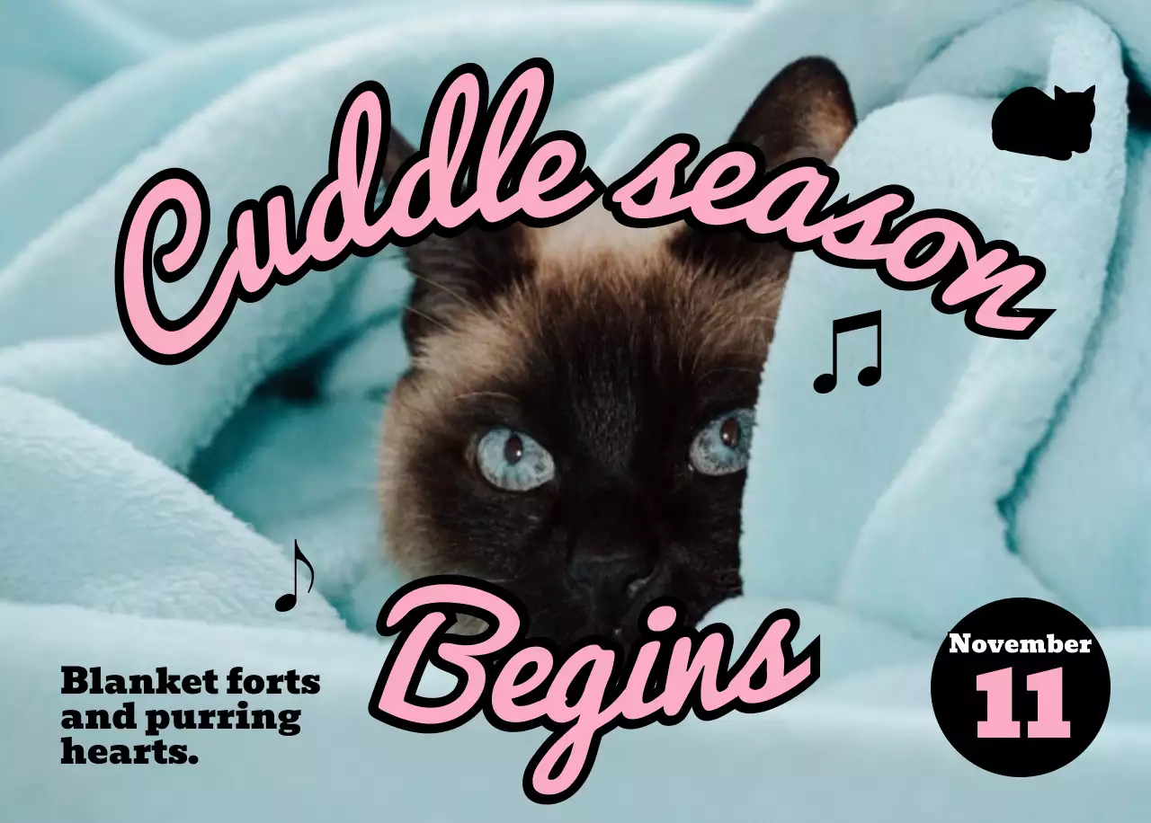 핑크 키치 고양이 캘린더