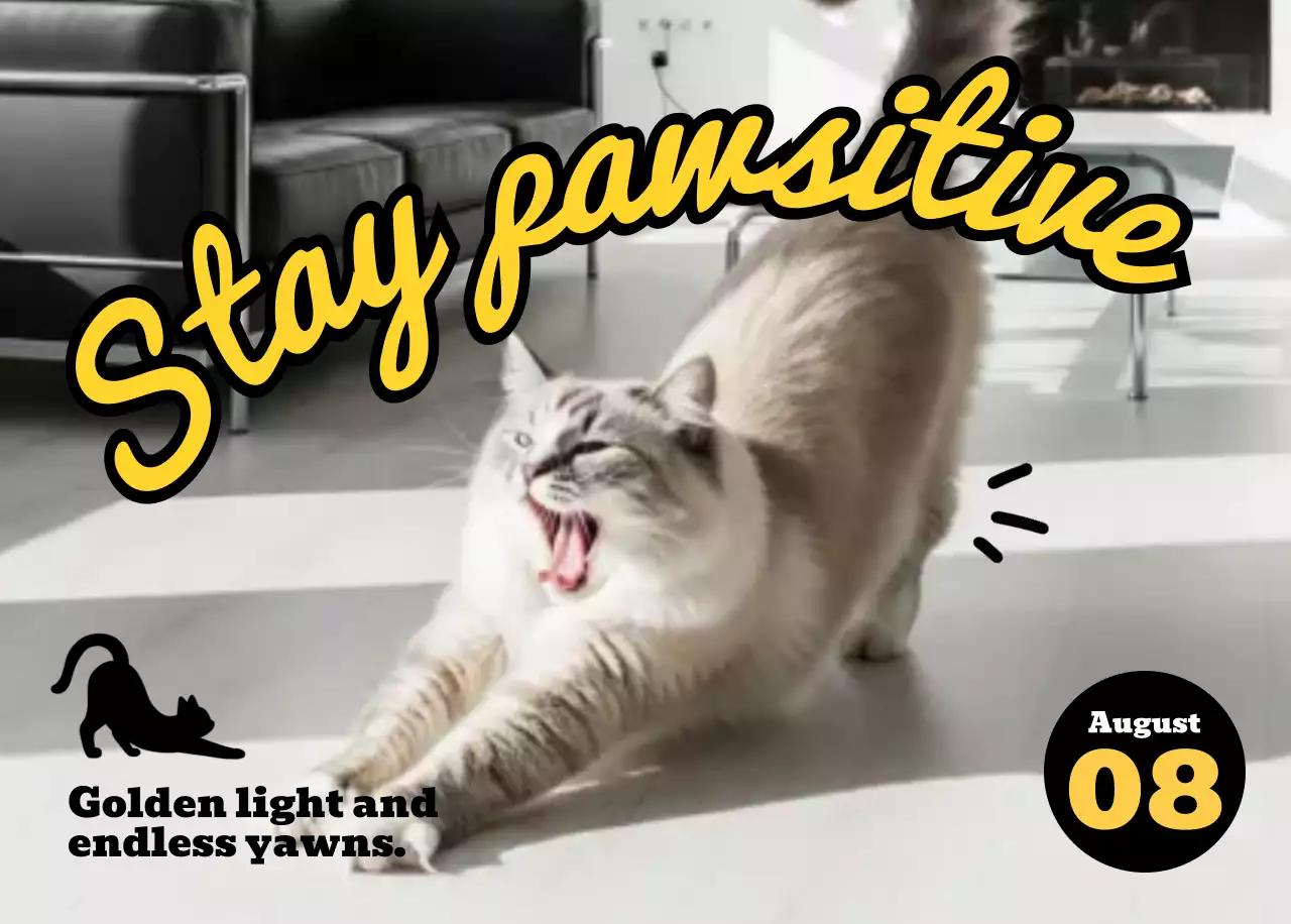 핑크 키치 고양이 캘린더