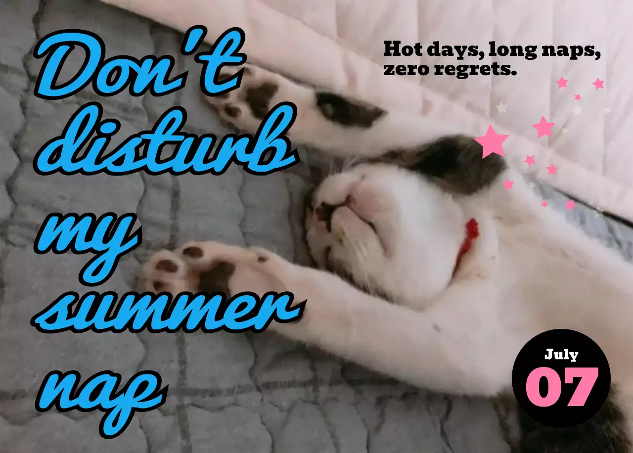 핑크 키치 고양이 캘린더