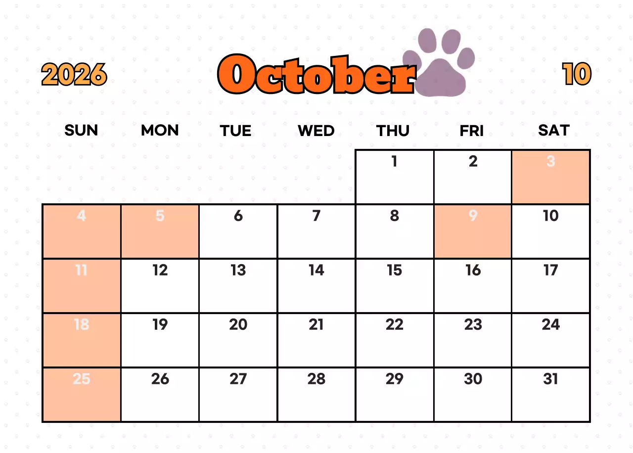 핑크 키치 고양이 캘린더