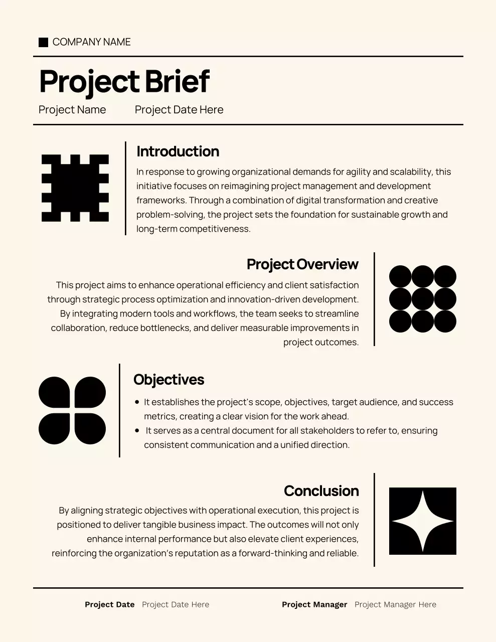 Minimalist Modern Project Report Poster