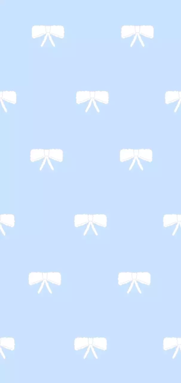 하늘색의 깔끔한 하양 리본 패턴 화면
