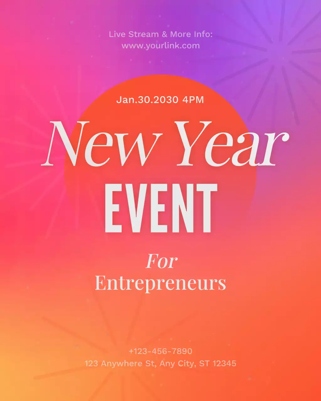 Rainbow Modern Entrepreneur Live Event Instagram Vertical