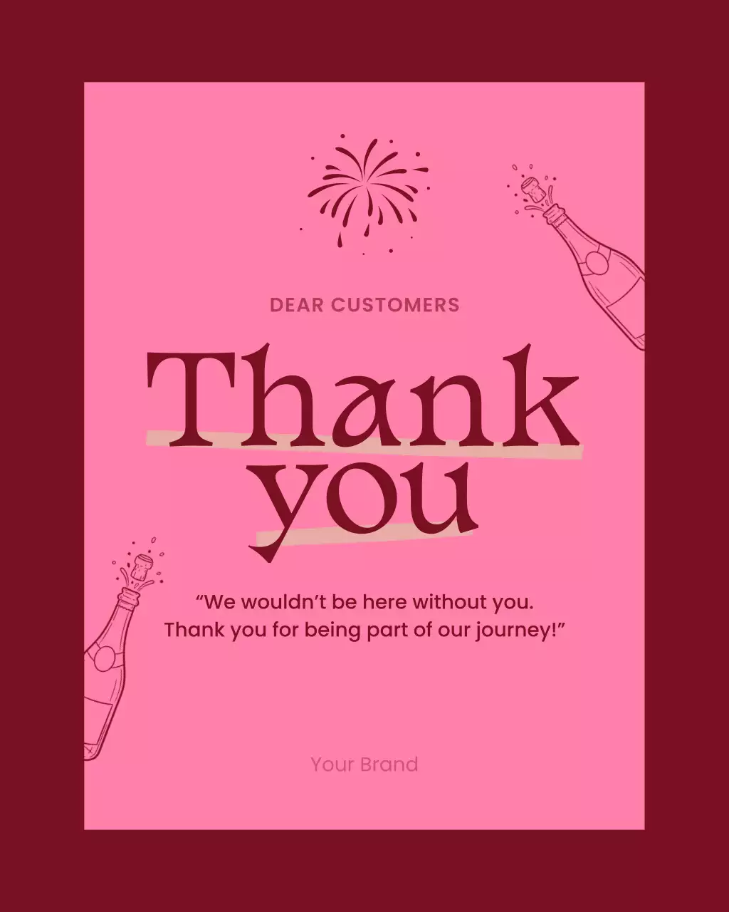 Beige Minimalist Thank You Card Instagram Post