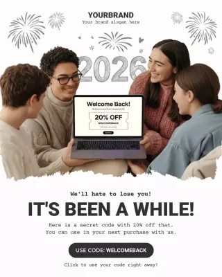 White Modern Discount Promotion