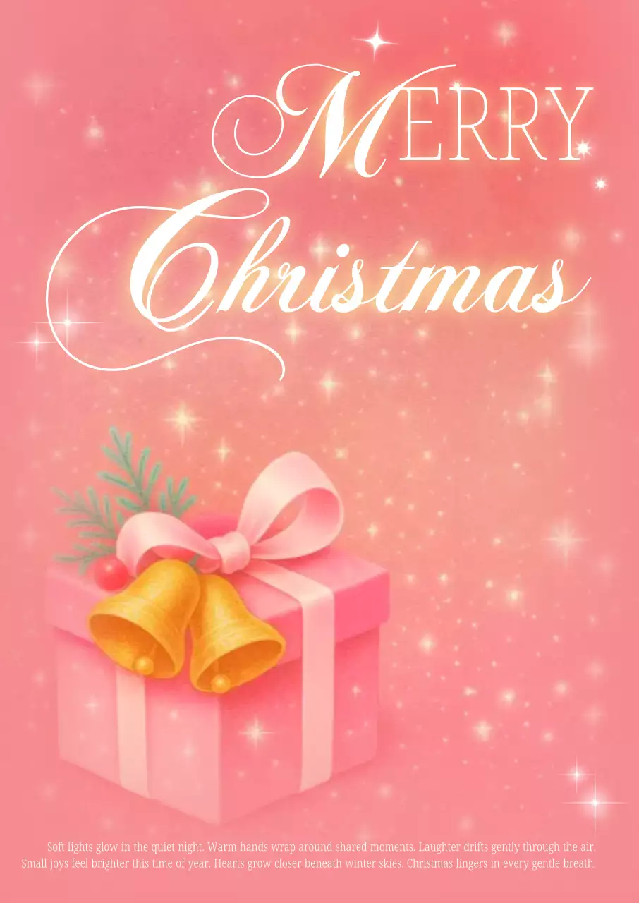 핑크 아기자기한 크리스마스 엽서