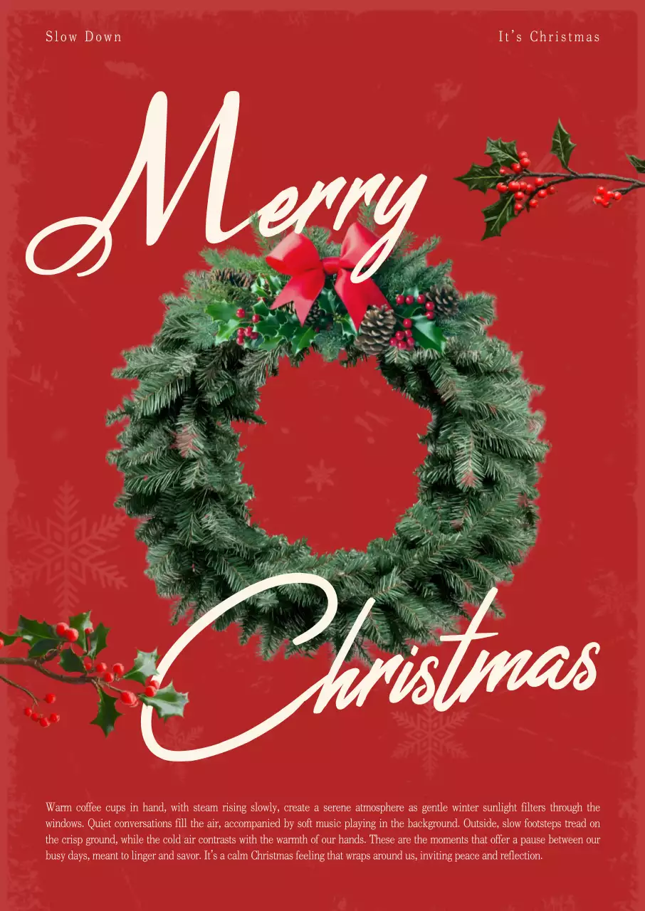 빨강 클래식 크리스마스 카드