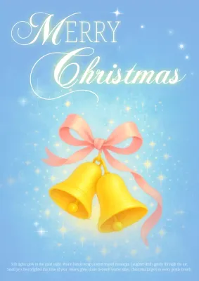 하늘색 클래식 크리스마스 엽서