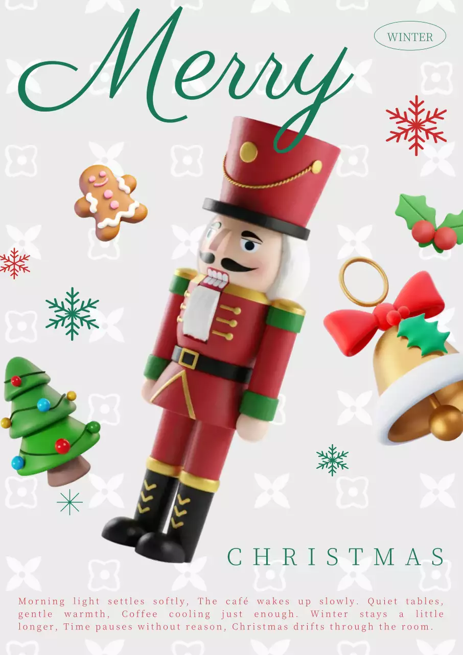 흰색 빈티지 크리스마스 엽서