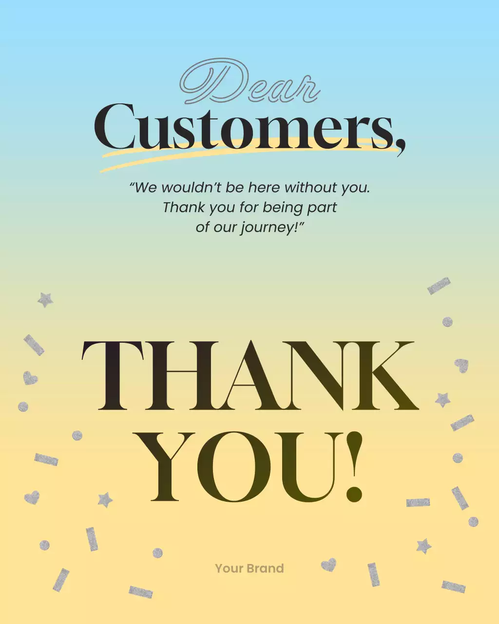 Blue Minimalist Thank You Card Instagram Post