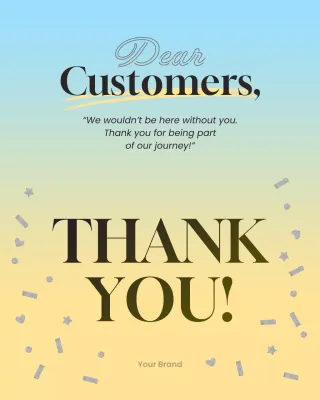 Blue Minimalist Thank You Card Instagram Post