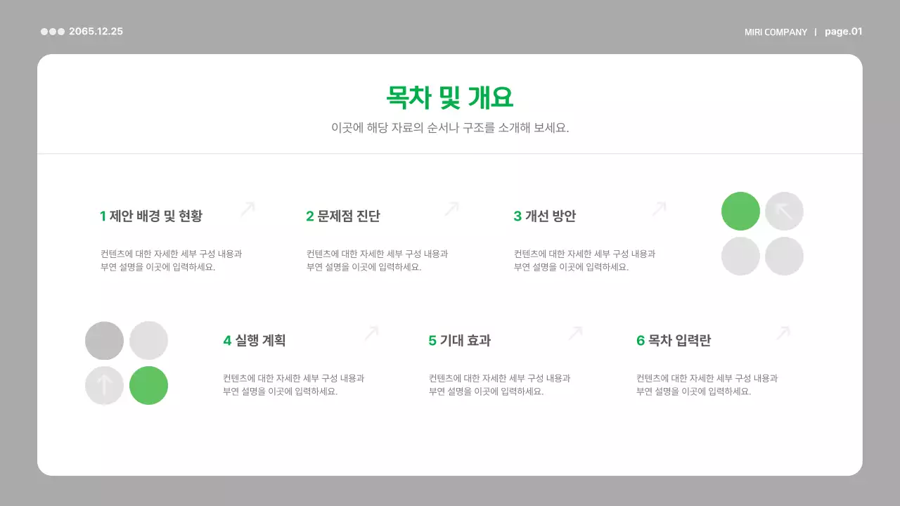 초록 미니멀 정책 보고서 분석