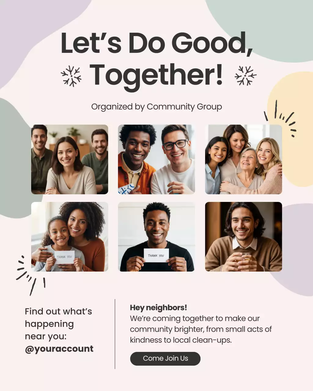 Beige Modern Community Invitation Instagram Post