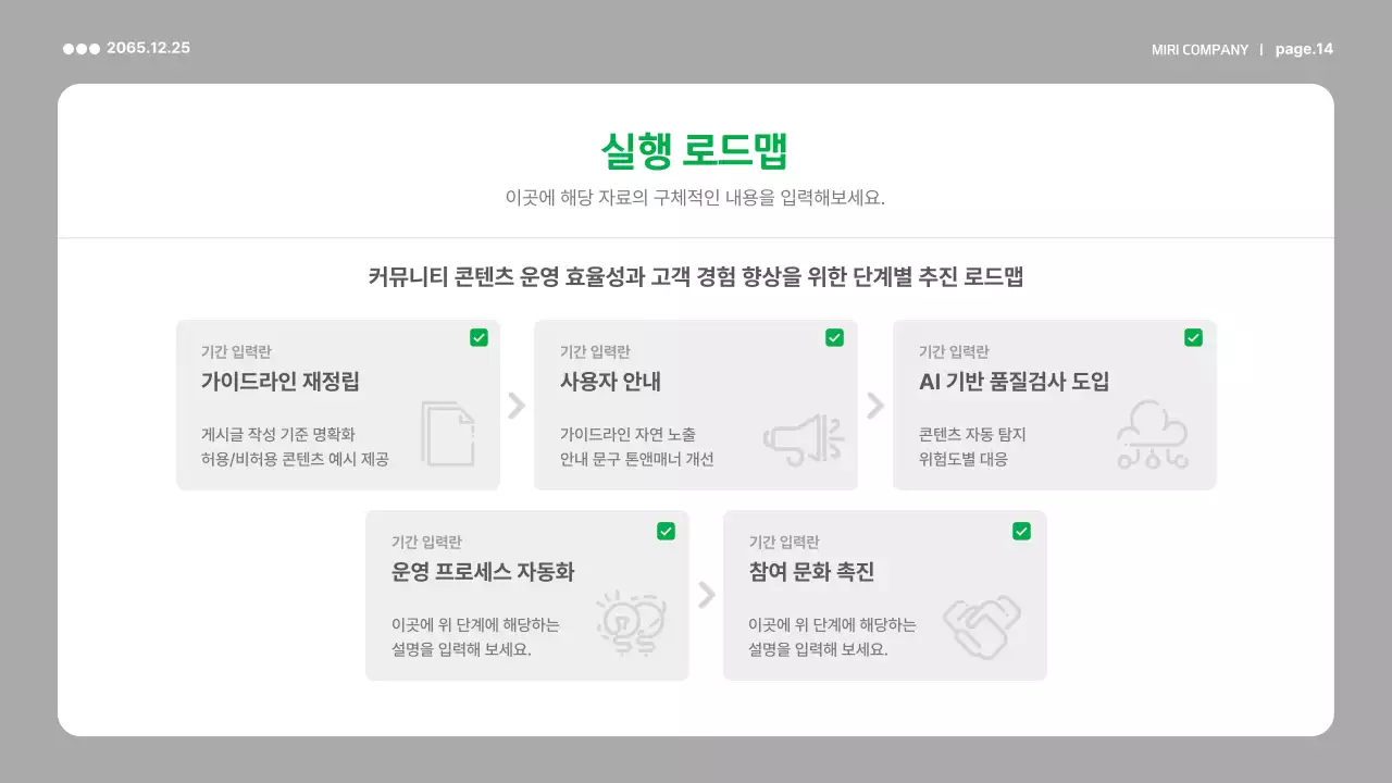 초록 미니멀 정책 보고서 분석