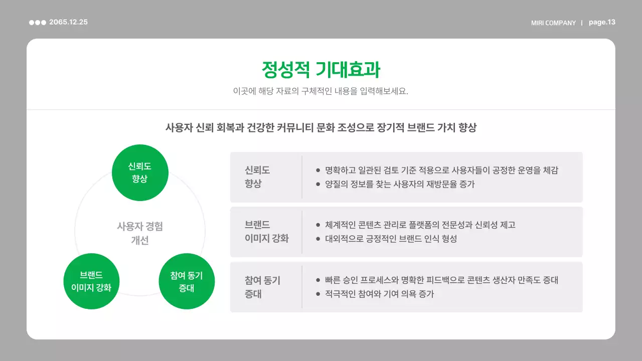 초록 미니멀 정책 보고서 분석