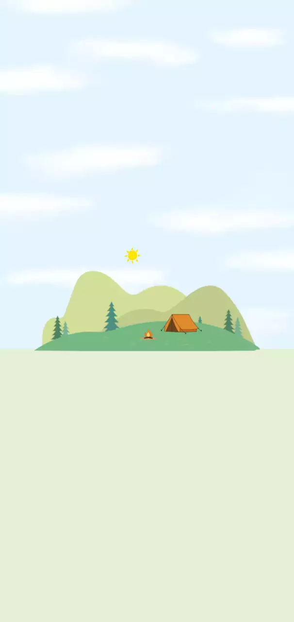 연두 심플 캠핑 포스터