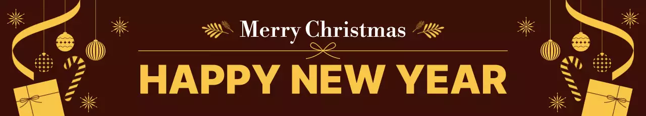 갈색 심플 연말 기념