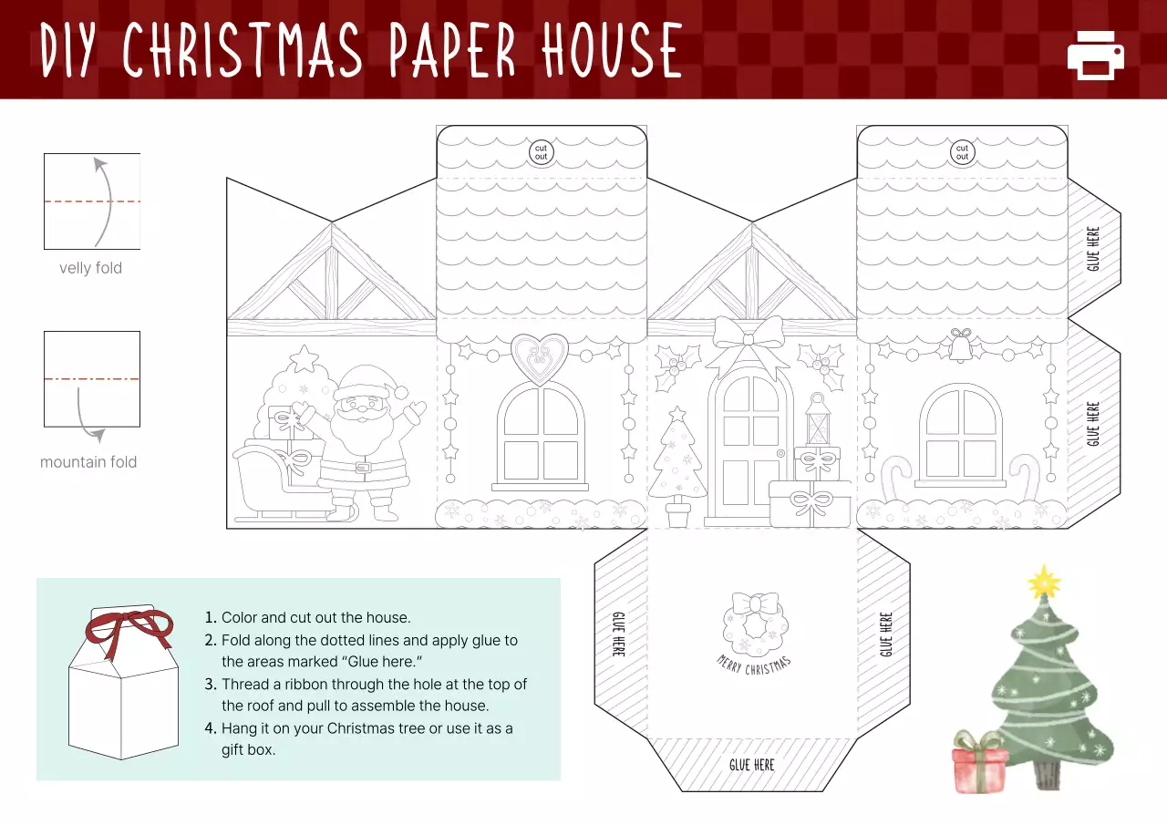 심플 크리스마스 미술 교육 자료