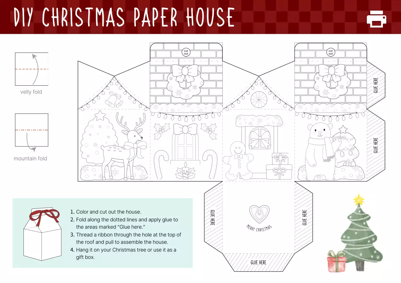 심플 크리스마스 미술 교육 자료