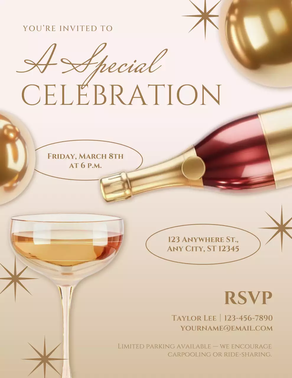Gold Elegant Celebration Invitation