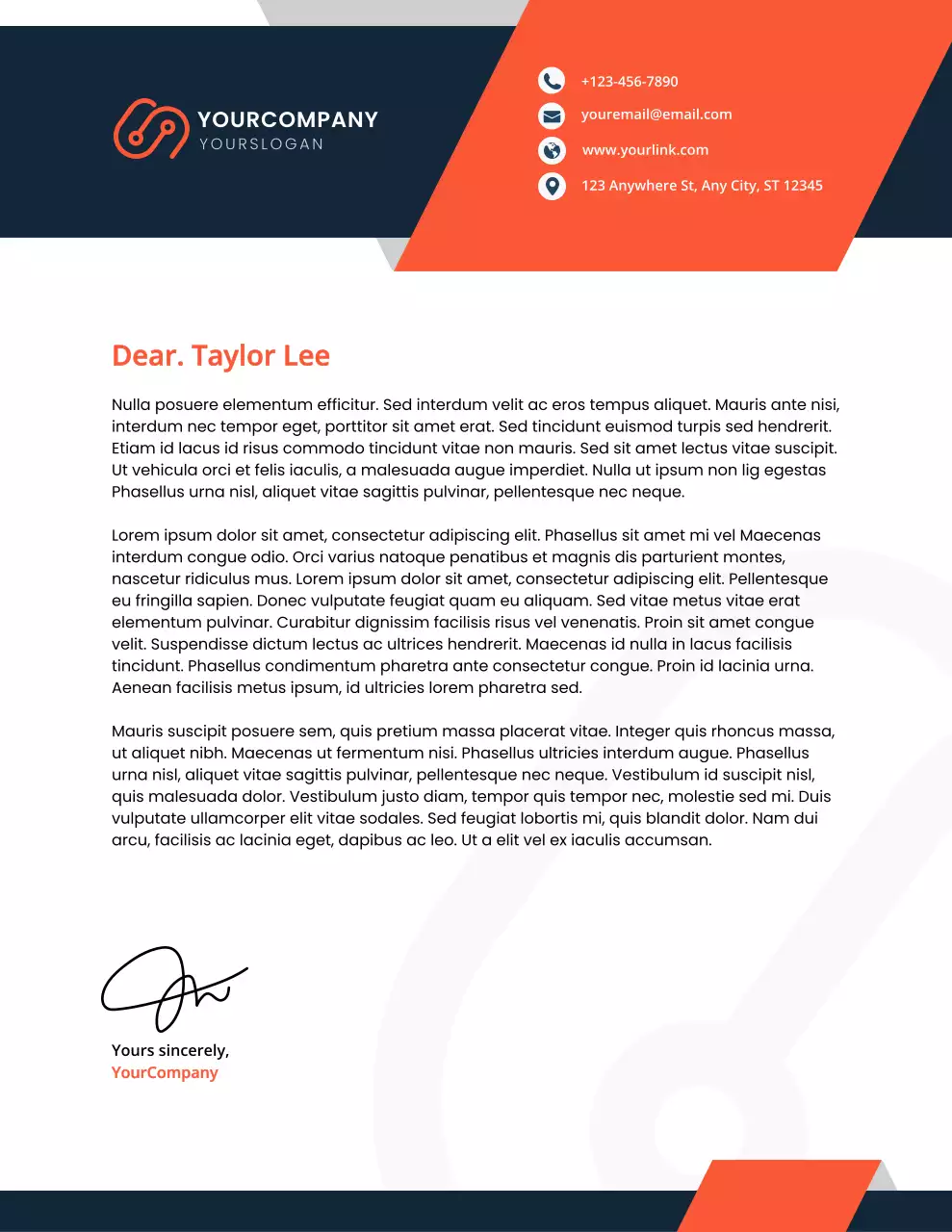 Red Modern Business Letterhead